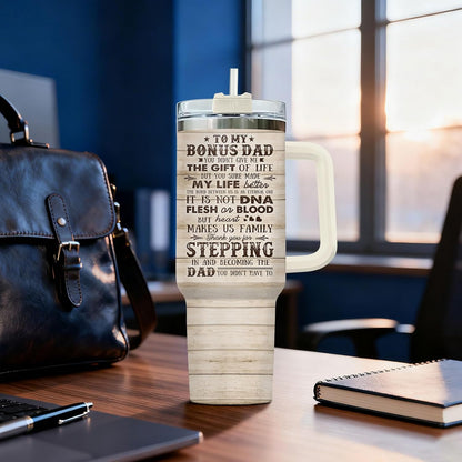 Dad Dadman Funny 40 oz Tumbler with Handle, Funny Dad Gift | Gift for Dad Tumbler 40oz, Cool Dadman Travel Mug, Funny Superhero Birthday from Daughter Son - Colors B
