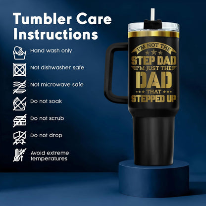 Dad Dadman Funny 40 oz Tumbler with Handle, Funny Dad Gift | Gift for Dad Tumbler 40oz, Cool Dadman Travel Mug, Funny Superhero Birthday from Daughter Son - Colors B