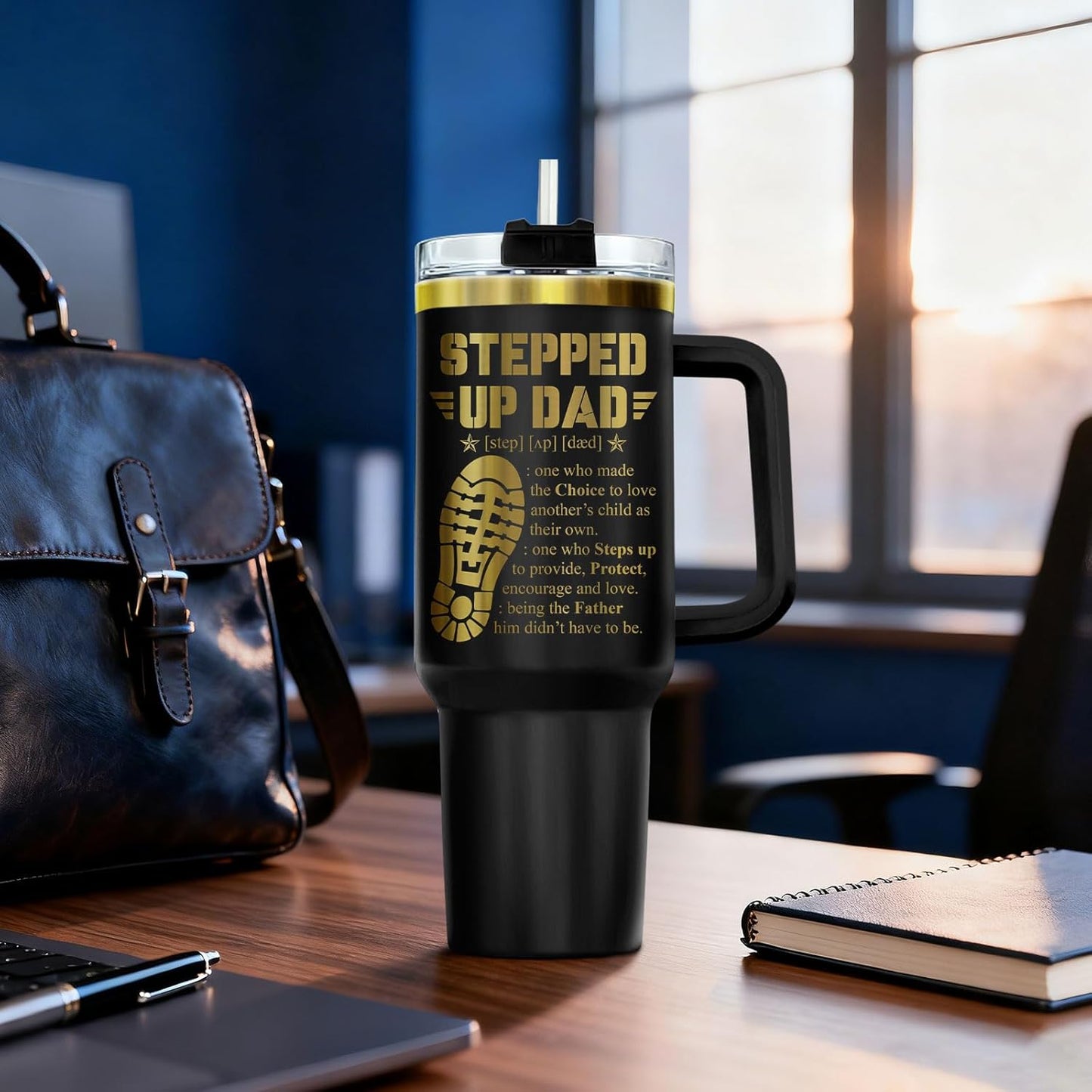 Dad Dadman Funny 40 oz Tumbler with Handle, Funny Dad Gift | Gift for Dad Tumbler 40oz, Cool Dadman Travel Mug, Funny Superhero Birthday from Daughter Son - Colors B