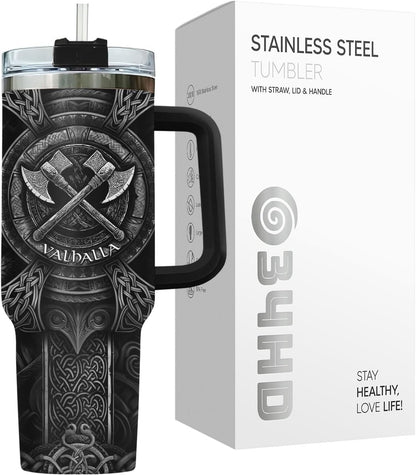 Dad Dadman Funny 40 oz Tumbler with Handle, Funny Dad Gift | Gift for Dad Tumbler 40oz, Cool Dadman Travel Mug, Funny Superhero Birthday from Daughter Son - Colors B