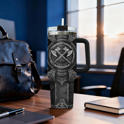Dad Dadman Funny 40 oz Tumbler with Handle, Funny Dad Gift | Gift for Dad Tumbler 40oz, Cool Dadman Travel Mug, Funny Superhero Birthday from Daughter Son - Colors B