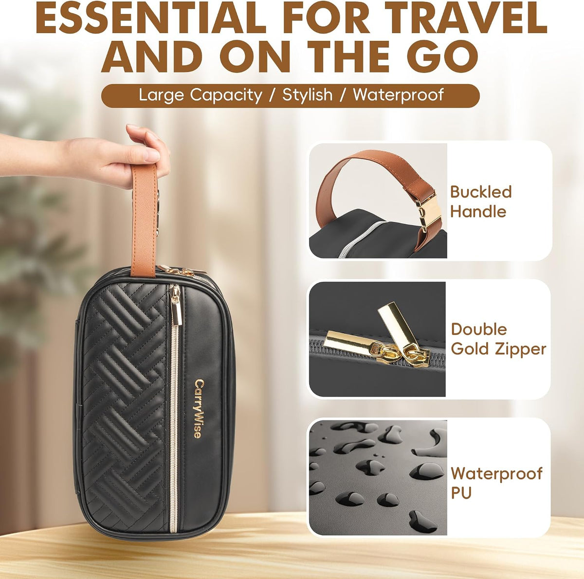 Breast Milk Cooler Travel Bag with 3 Ice Pack, Waterproof Breastmilk Cooler Storage Bag, Portable & Versatile Insulated Cooler Bag with Buckle Handle for Nursing Mom Daycare