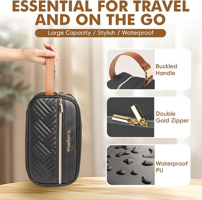 Breast Milk Cooler Travel Bag with 3 Ice Pack, Waterproof Breastmilk Cooler Storage Bag, Portable & Versatile Insulated Cooler Bag with Buckle Handle for Nursing Mom Daycare