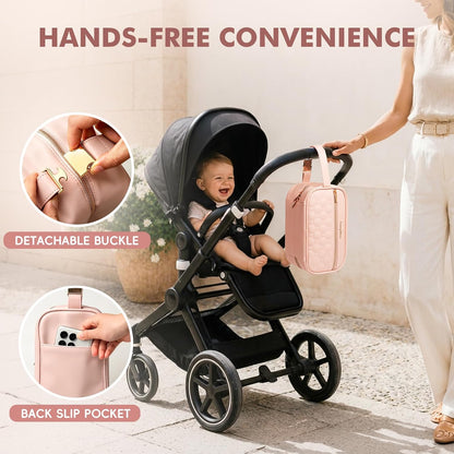 Breast Milk Cooler Travel Bag with 3 Ice Pack, Waterproof Breastmilk Cooler Storage Bag, Portable & Versatile Insulated Cooler Bag with Buckle Handle for Nursing Mom Daycare