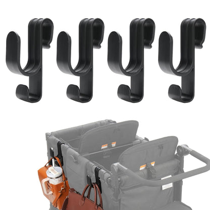 Stroller Hooks for Wonderfold Wagon W2 & W4, Double-Layer Multipurpose Side Hook for Balance Bikes & Bags, Space-Saving Wonderfold Wagon Accessories, 88lbs Load Capacity (4PCS)