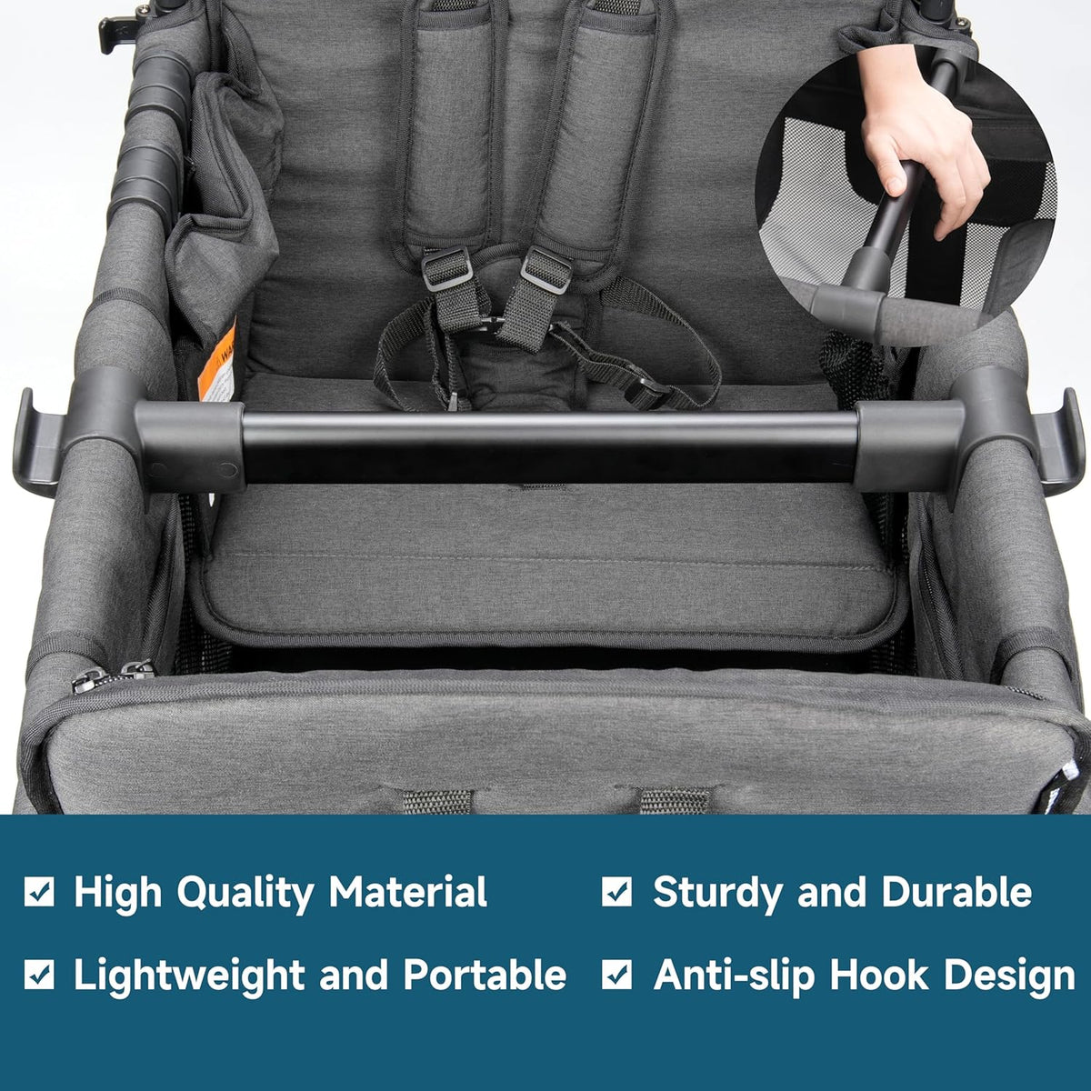 Stroller Hooks for Wonderfold Wagon W2 & W4, Double-Layer Multipurpose Side Hook for Balance Bikes & Bags, Space-Saving Wonderfold Wagon Accessories, 88lbs Load Capacity (4PCS)