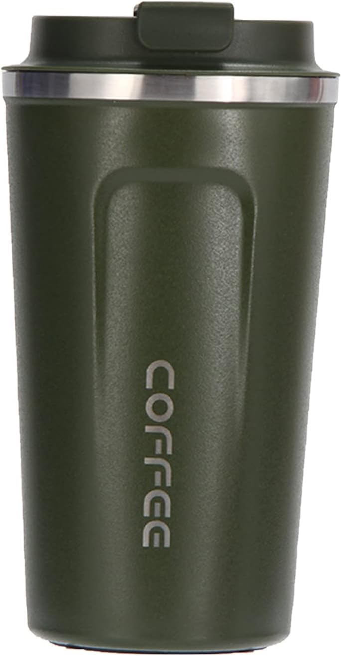 Travel Coffee Mug, 17 oz Insulated Coffee Tumbler with Spill Leak-Proof Lid,Double Wall Stainless Steel Vacuum Reusable Thermal Cup for Keep Hot/Ice Drinks,Tea,Water,Beer