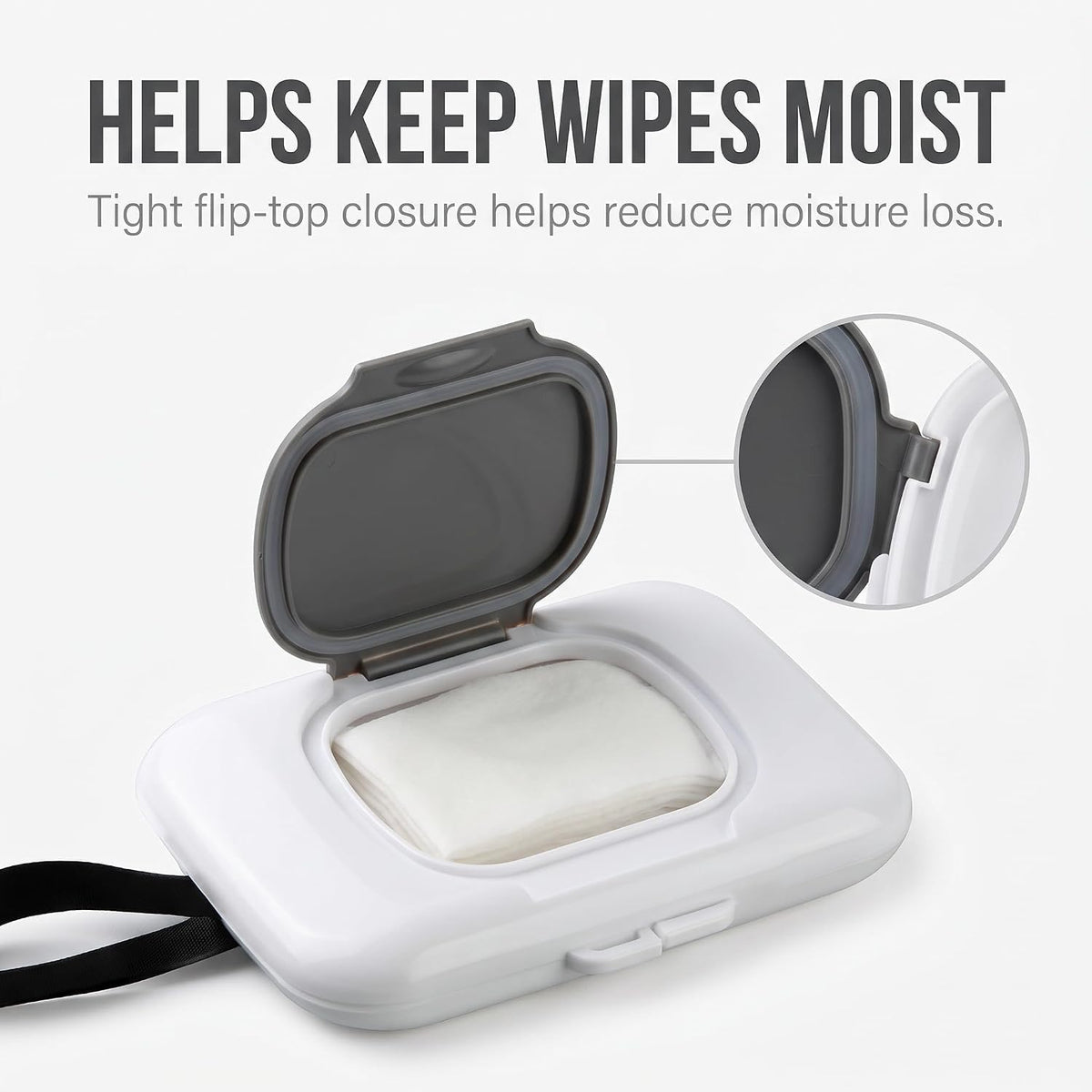 2Pcs Travel Wipes Case, Wipe Dispenser, Portable Refillable Wipe Container,Reusable Travel Baby Wipes Case, Wipe Holder for Diaper