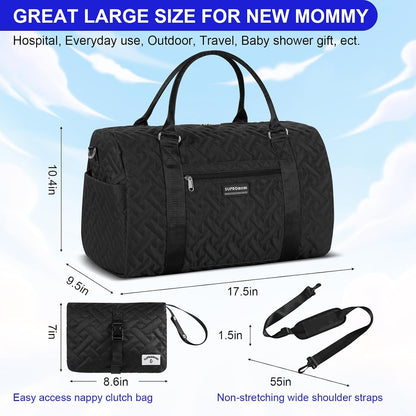 Shoulder Diaper Tote Mommy Bag for Boy Girl Twins