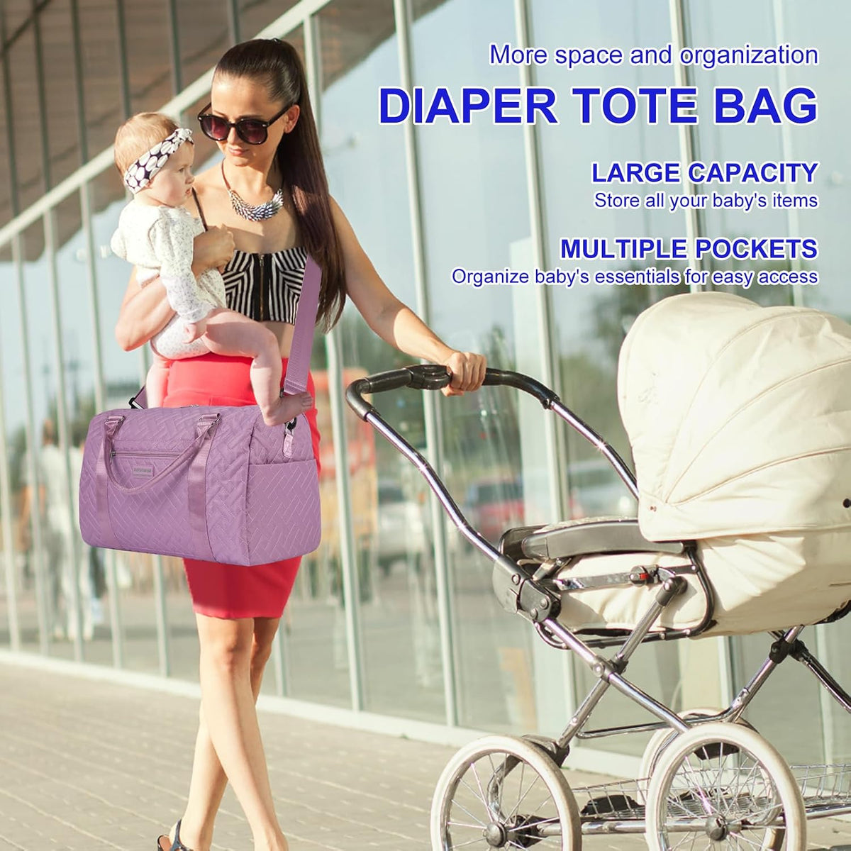 Shoulder Diaper Tote Mommy Bag for Boy Girl Twins