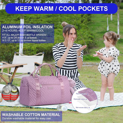 Shoulder Diaper Tote Mommy Bag for Boy Girl Twins