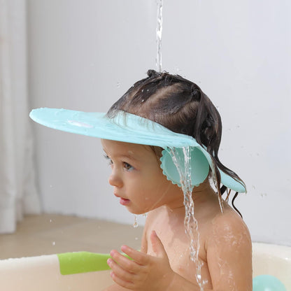 Baby shampoo cap shower visor shield hat kids bath Washing Hair rinser Prevents Water from Pooling in Face for To protect the eyes and ears of toddlers and children