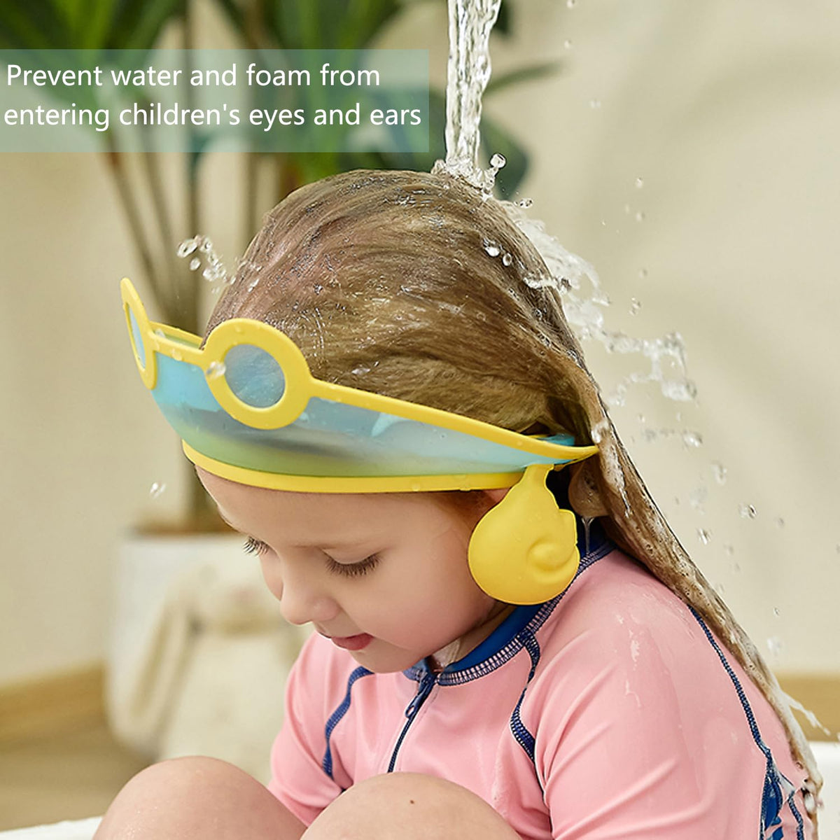 Baby shampoo cap shower visor shield hat kids bath Washing Hair rinser Prevents Water from Pooling in Face for To protect the eyes and ears of toddlers and children