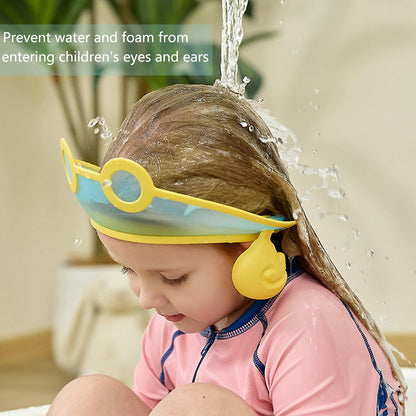 Baby shampoo cap shower visor shield hat kids bath Washing Hair rinser Prevents Water from Pooling in Face for To protect the eyes and ears of toddlers and children