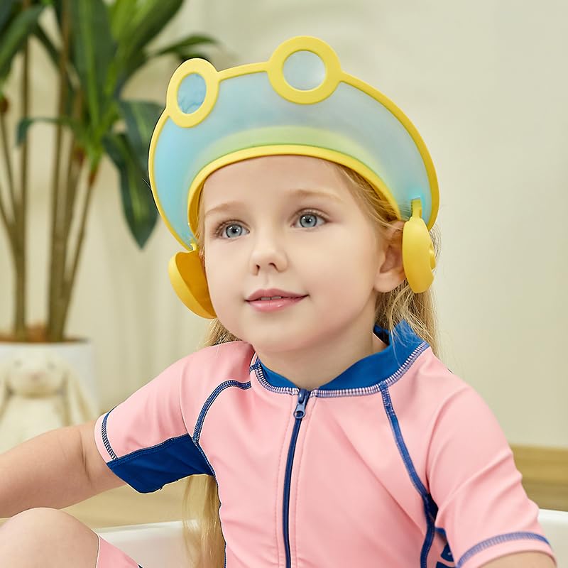 Baby shampoo cap shower visor shield hat kids bath Washing Hair rinser Prevents Water from Pooling in Face for To protect the eyes and ears of toddlers and children