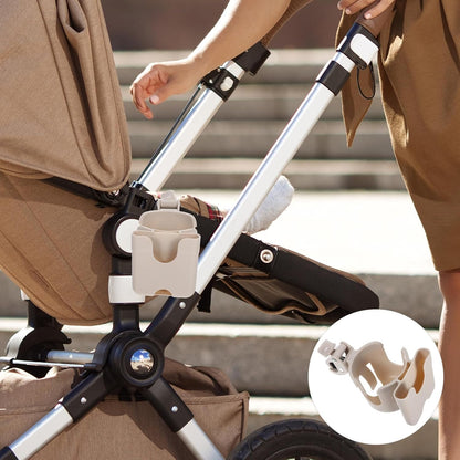 Stroller Cup Holder Phone Holder and Bottle Organizer Rack Water Bottle Accessory Locking Easy Installation for Bikes Walkers Wheelchairs and Strollers