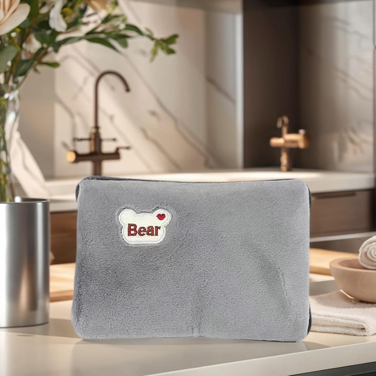Rechargeable Electric Hot Water Bottle, Hot Water Bag, Leak-Proof Electric Hand Warmer, Soft & Cosy, Bed, Hand & Body Warmer, Hot-Water-Bottle with Soft Cover for Neck Shoulder Legs Waist