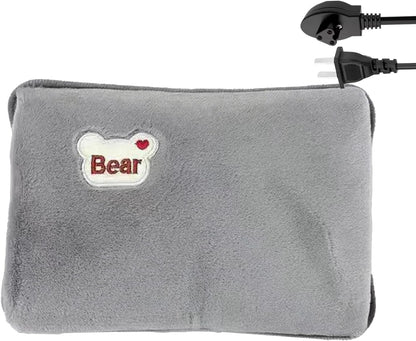 Rechargeable Electric Hot Water Bottle, Hot Water Bag, Leak-Proof Electric Hand Warmer, Soft & Cosy, Bed, Hand & Body Warmer, Hot-Water-Bottle with Soft Cover for Neck Shoulder Legs Waist