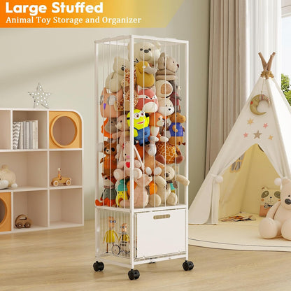 Metal Stuffed Animal Storage Zoo Toy Organizer, Large Plush Holder