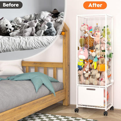 Metal Stuffed Animal Storage Zoo Toy Organizer, Large Plush Holder