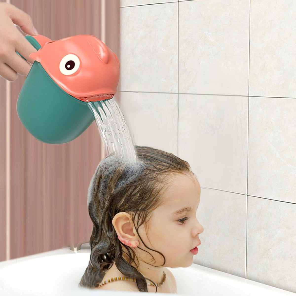 Bath Rinse Cup for Kids Shampoo Rinser with Easy Grip Handle