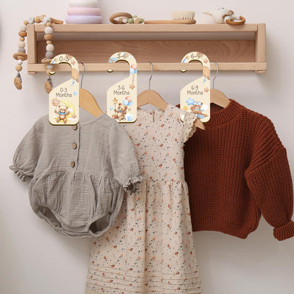 Baby Closet Dividers 7PCS Bear Wood Nursery Organizer