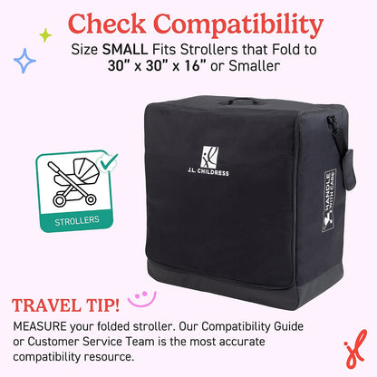 J.L. Childress Universal Stroller Travel Bag for Airplane, Medium, Unpadded
