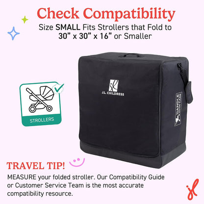 J.L. Childress Universal Stroller Travel Bag for Airplane, Medium, Unpadded