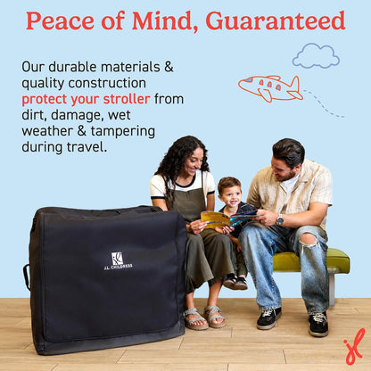 J.L. Childress Universal Stroller Travel Bag for Airplane, Medium, Unpadded