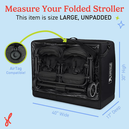 J.L. Childress Universal Stroller Travel Bag for Airplane, Medium, Unpadded