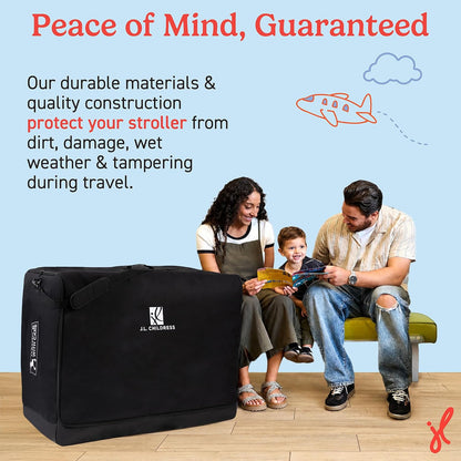 J.L. Childress Universal Stroller Travel Bag for Airplane, Medium, Unpadded