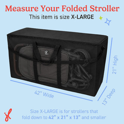 J.L. Childress Universal Stroller Travel Bag for Airplane, Medium, Unpadded