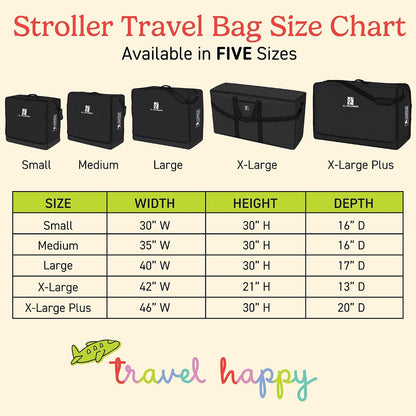 J.L. Childress Universal Stroller Travel Bag for Airplane, Medium, Unpadded