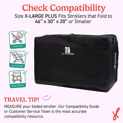 J.L. Childress Universal Stroller Travel Bag for Airplane, Medium, Unpadded