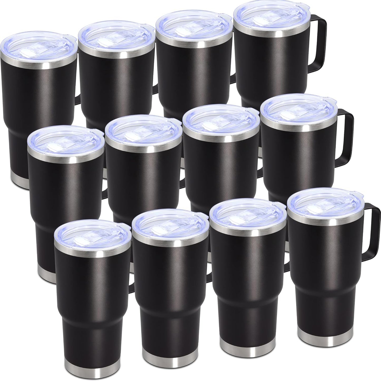 20 oz Tumbler with Handle, Coffee Tumblers with Lid Tavel Mug Navy 1P
