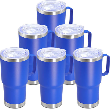 20 oz Tumbler with Handle, Coffee Tumblers with Lid Tavel Mug Navy 1P