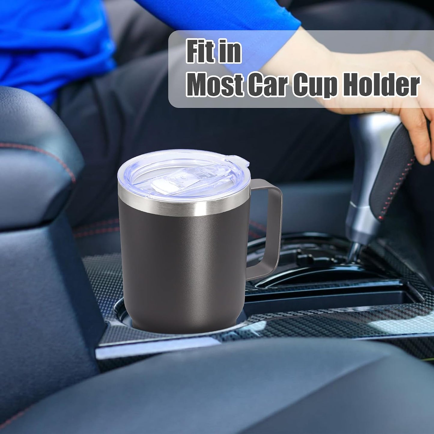 20 oz Tumbler with Handle, Coffee Tumblers with Lid Tavel Mug Navy 1P
