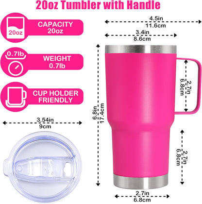 20 oz Tumbler with Handle, Coffee Tumblers with Lid Tavel Mug Navy 1P