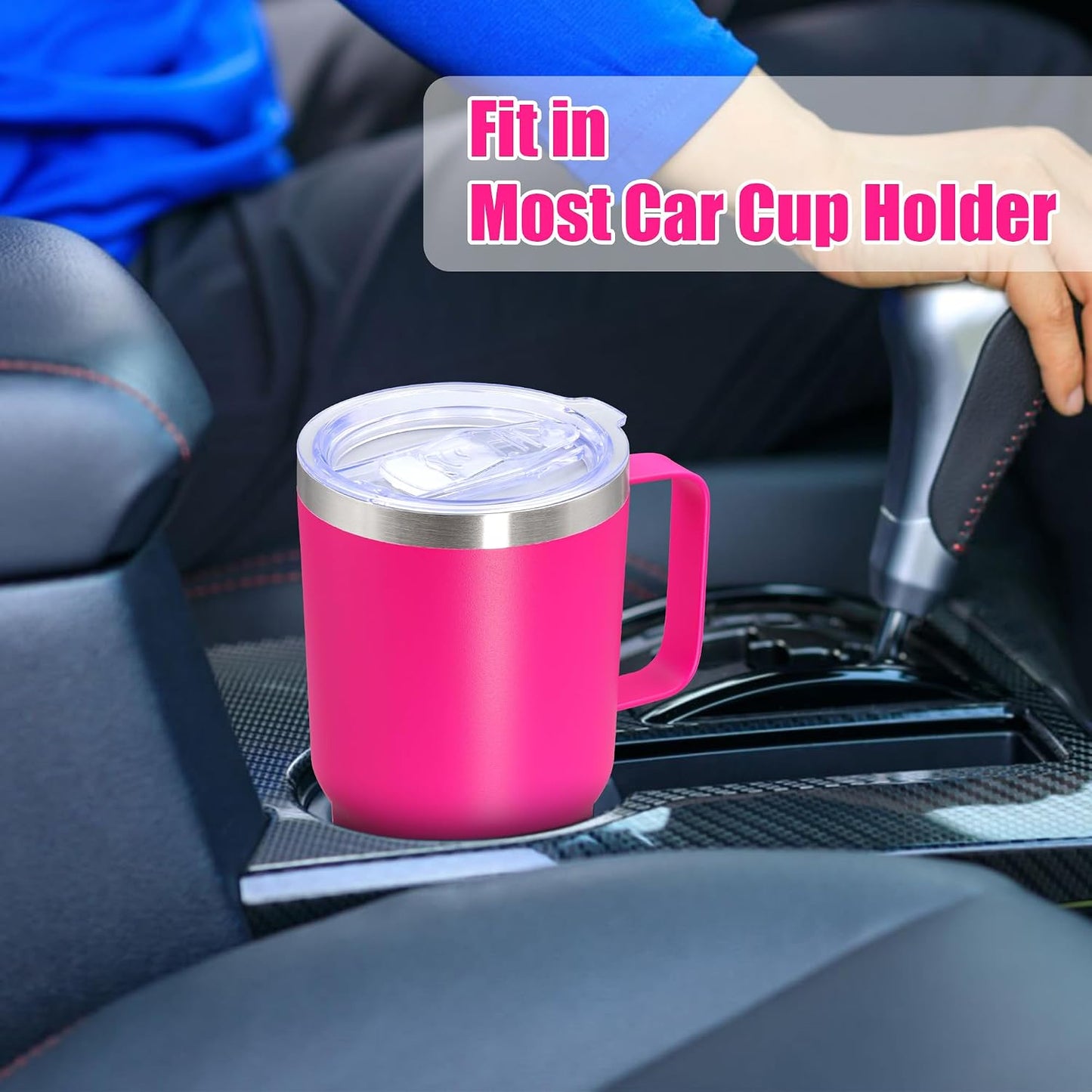 20 oz Tumbler with Handle, Coffee Tumblers with Lid Tavel Mug Navy 1P