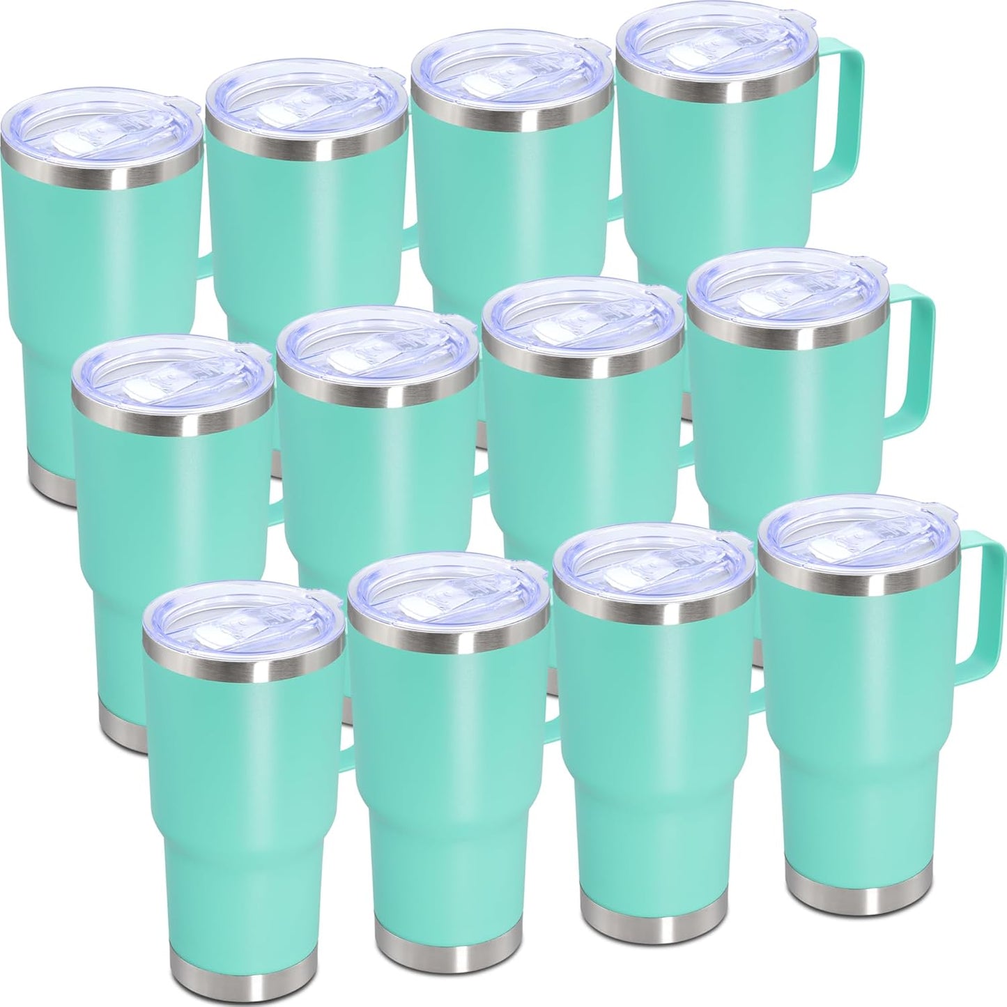 20 oz Tumbler with Handle, Coffee Tumblers with Lid Tavel Mug Navy 1P