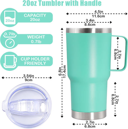 20 oz Tumbler with Handle, Coffee Tumblers with Lid Tavel Mug Navy 1P