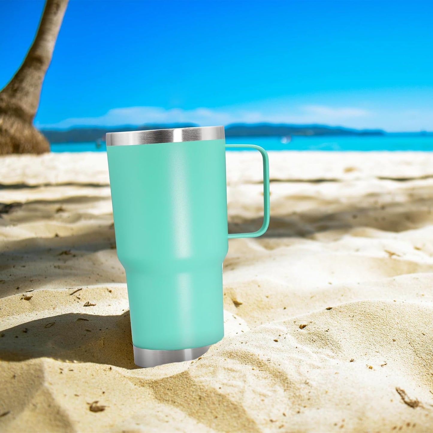 20 oz Tumbler with Handle, Coffee Tumblers with Lid Tavel Mug Navy 1P