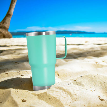 20 oz Tumbler with Handle, Coffee Tumblers with Lid Tavel Mug Navy 1P