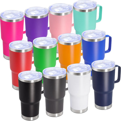 20 oz Tumbler with Handle, Coffee Tumblers with Lid Tavel Mug Navy 1P