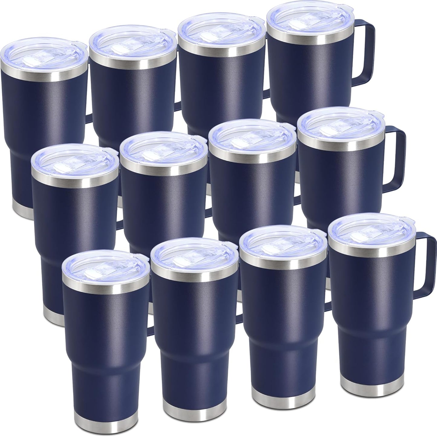 20 oz Tumbler with Handle, Coffee Tumblers with Lid Tavel Mug Navy 1P