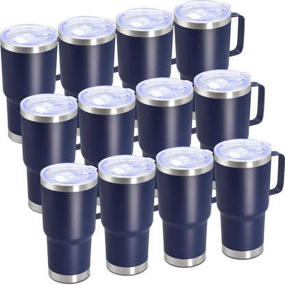 20 oz Tumbler with Handle, Coffee Tumblers with Lid Tavel Mug Navy 1P