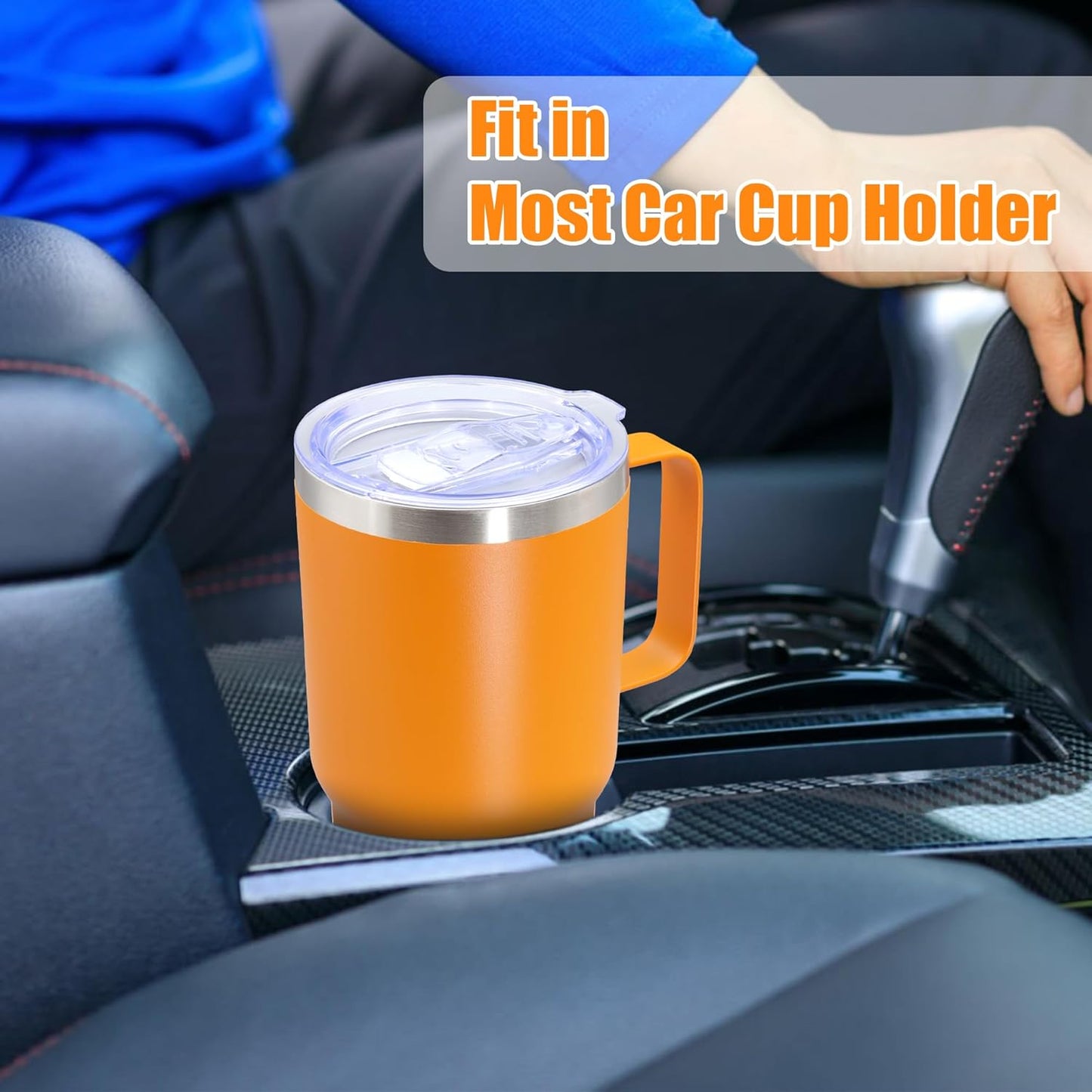 20 oz Tumbler with Handle, Coffee Tumblers with Lid Tavel Mug Navy 1P