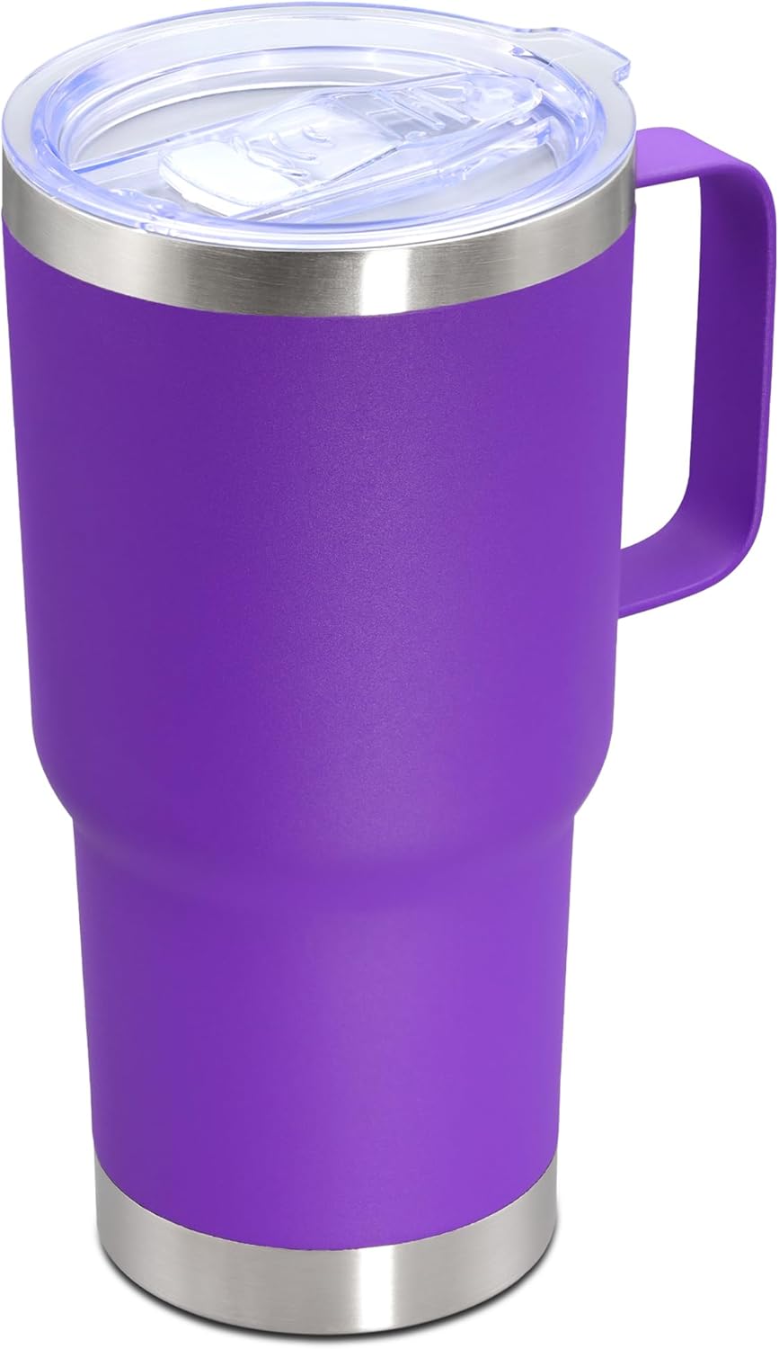 20 oz Tumbler with Handle, Coffee Tumblers with Lid Tavel Mug Navy 1P