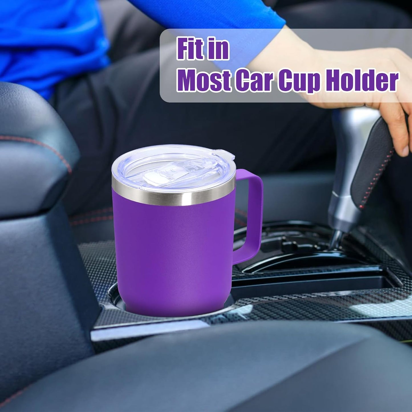 20 oz Tumbler with Handle, Coffee Tumblers with Lid Tavel Mug Navy 1P