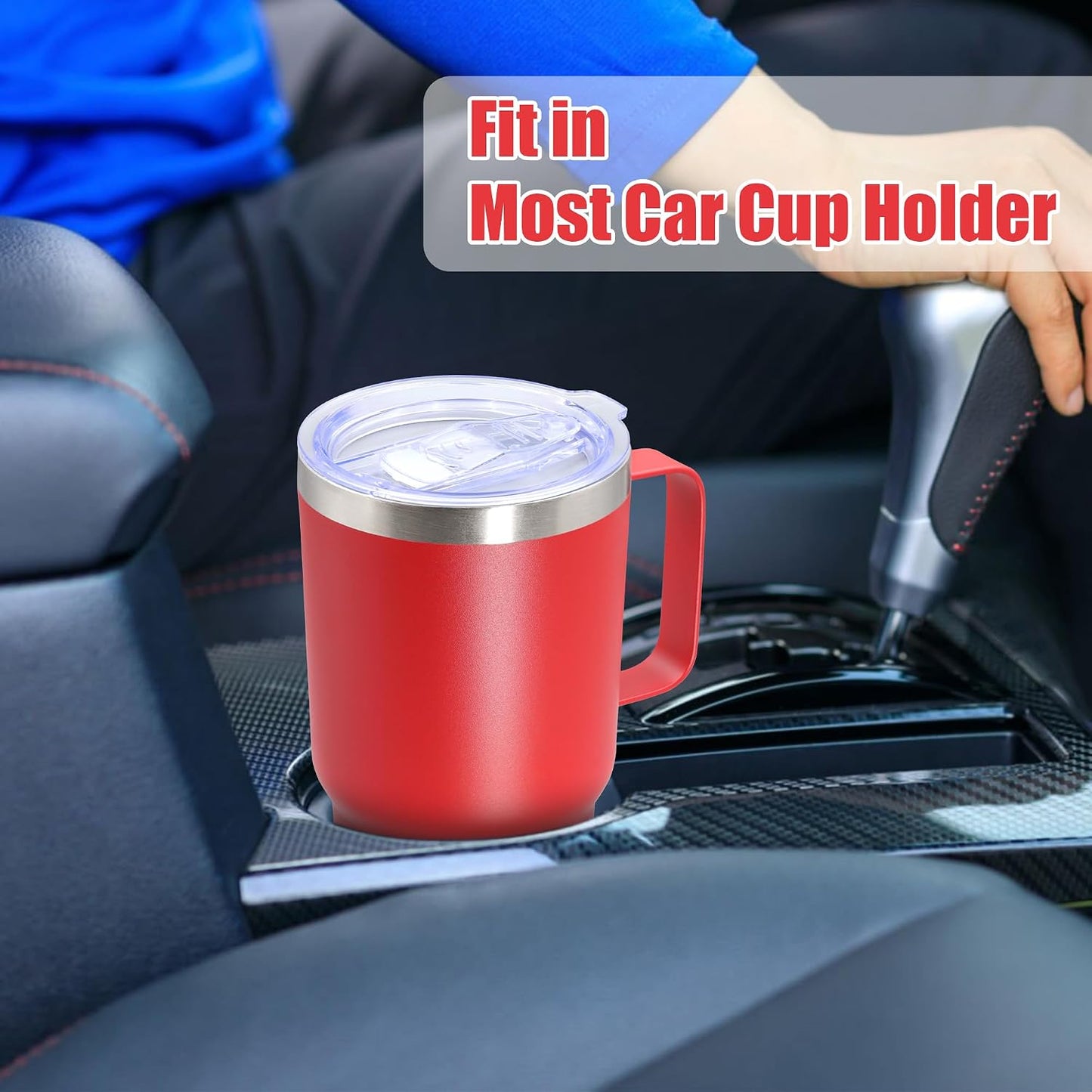 20 oz Tumbler with Handle, Coffee Tumblers with Lid Tavel Mug Navy 1P